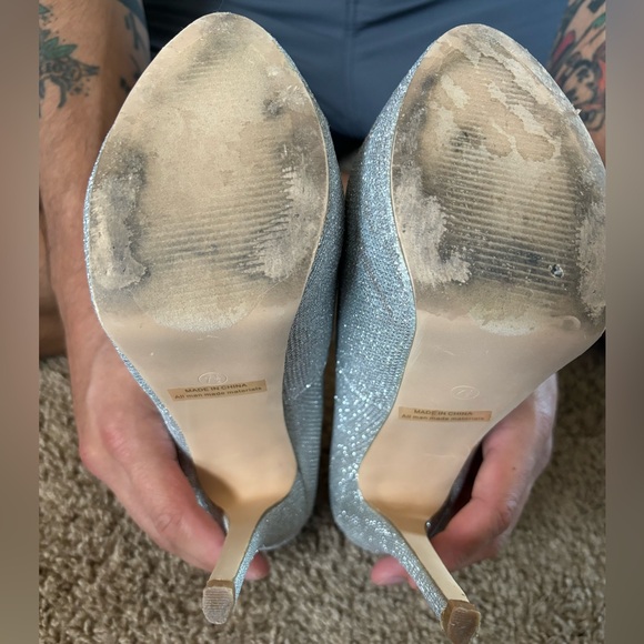 Dream pairs SWAN-20, Silver Glitter | Size 7.5 | strappy platform heels - Picture 7 of 11